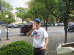 Its hard to avoid paparazzi when you're a world-fameous webzine editor...
