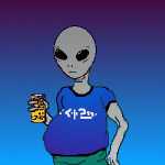 "This is Earl, one of the many grey aliens who did NOT make it into the space program"